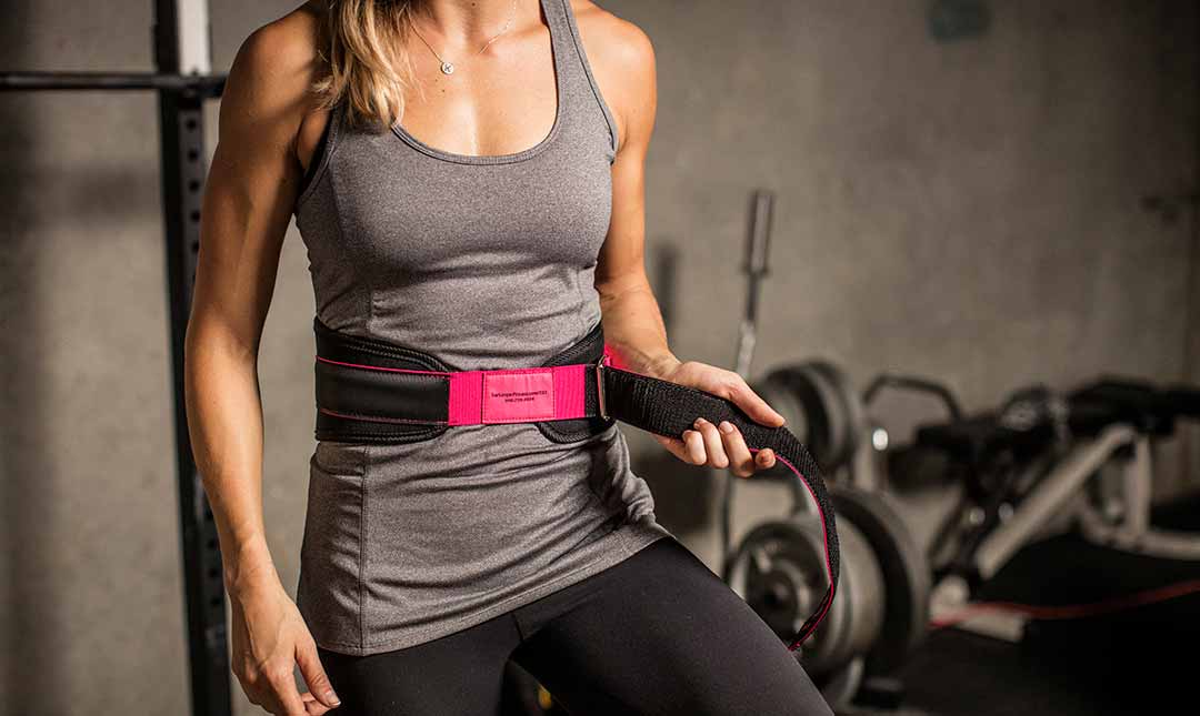 Harbinger 5" Women Foam Core Belt - Black/Pink - Image 3